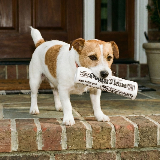Squeaky Puppy Newspaper Toy