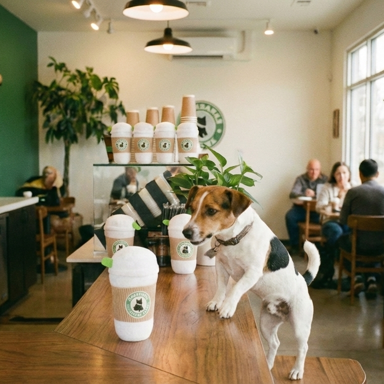 Puppy Plush Coffee Toy